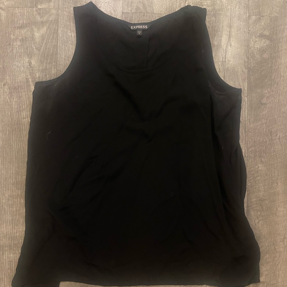 Express black tank top open back size medium going out shirt